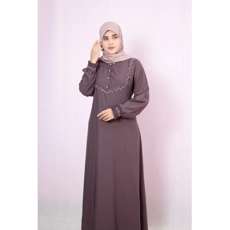 پیراهن زنانه بنفش طرح ماه