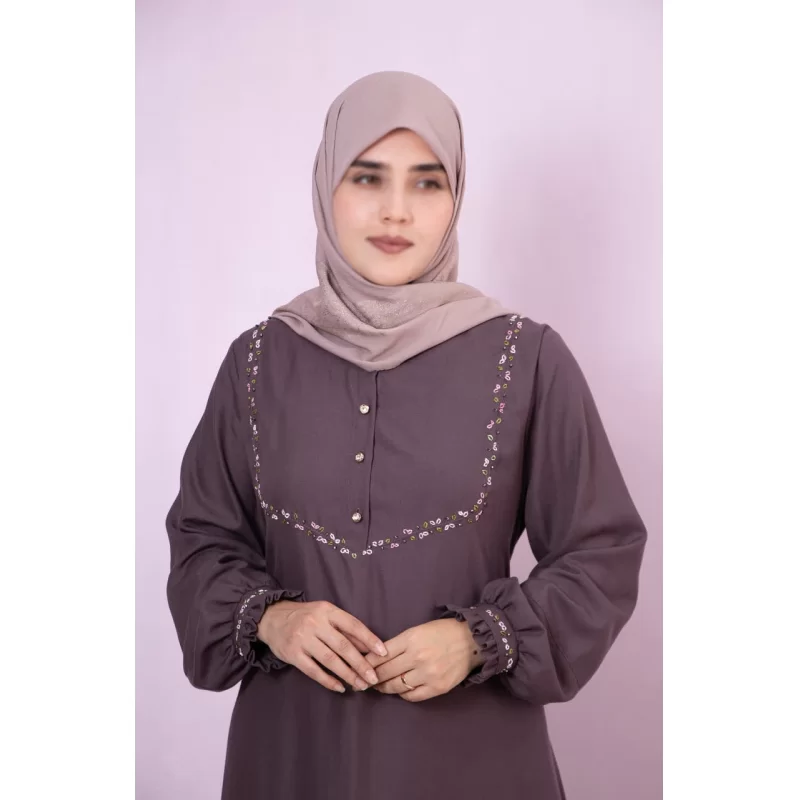 پیراهن زنانه بنفش طرح ماه