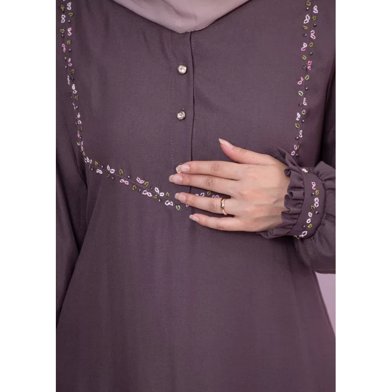 پیراهن زنانه بنفش طرح ماه