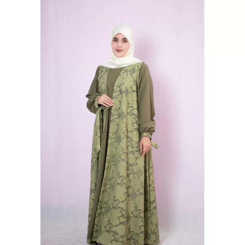 پیراهن زنانه سبز طرح سارافون تور