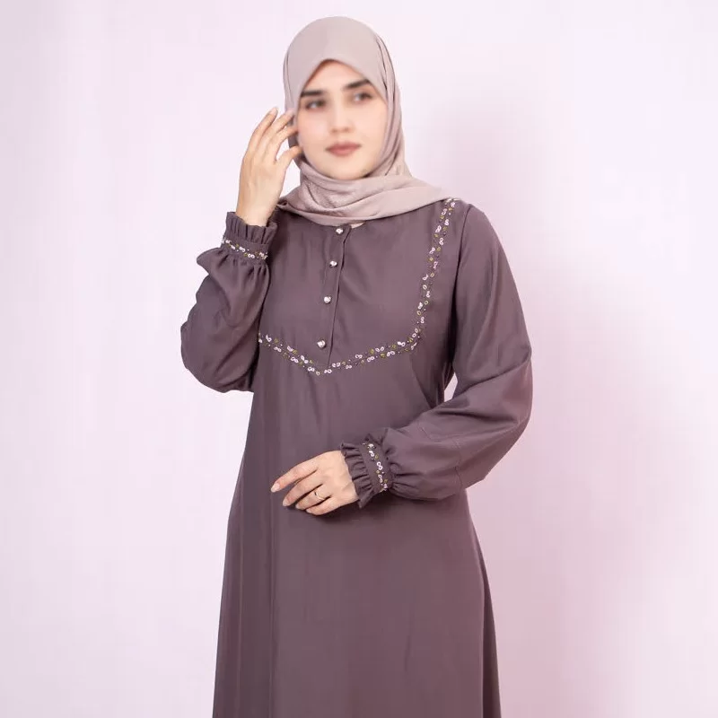پیراهن زنانه بنفش طرح ماه