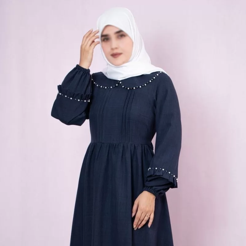 پیراهن زنانه سرمه ای طرح تینا