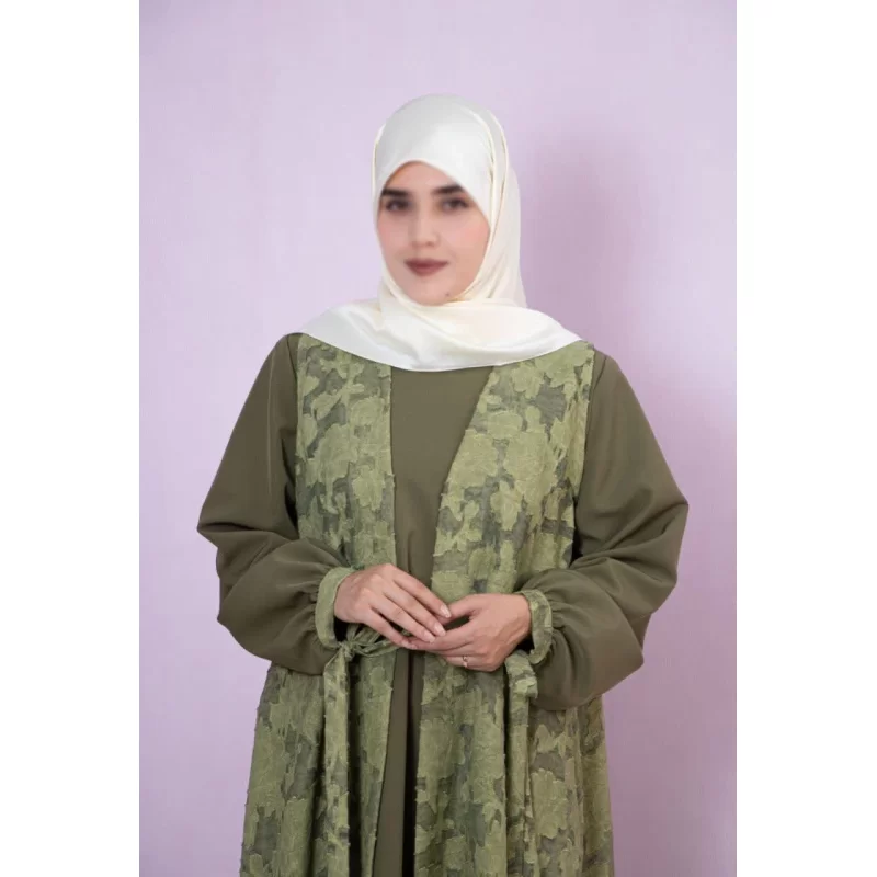 پیراهن زنانه سبز طرح سارافون تور