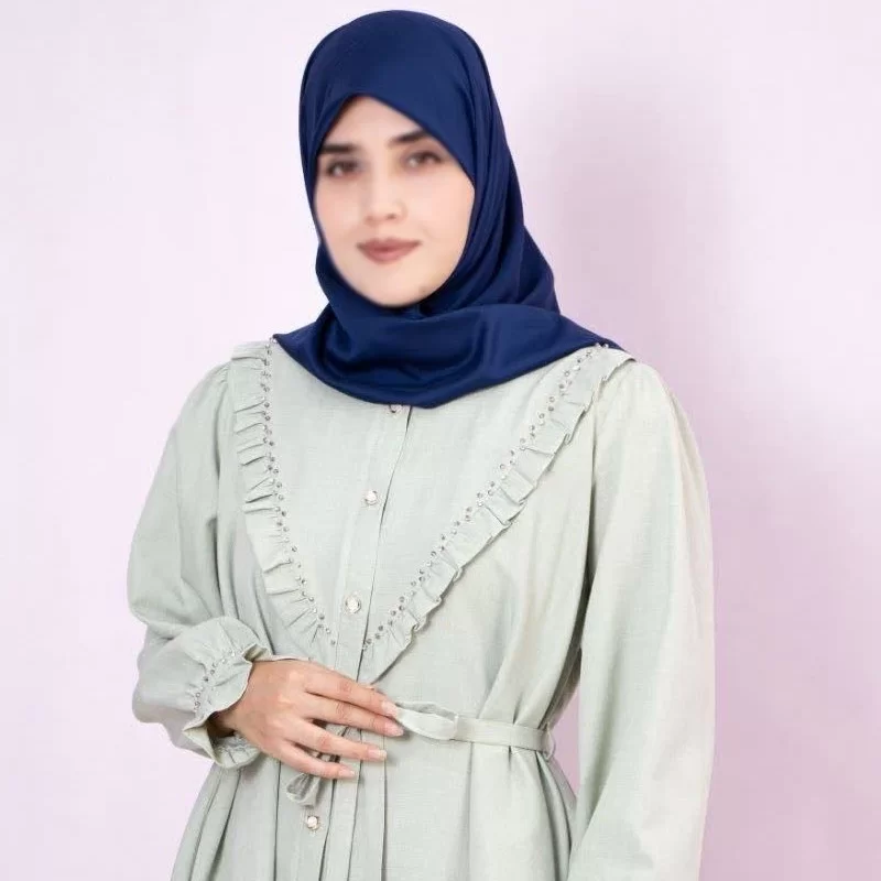 شومیز نگین دوزی شده سبز روشن طرح دینا