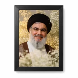 تابلو دکوری مخمل طرح شهید سید حسن نصرالله