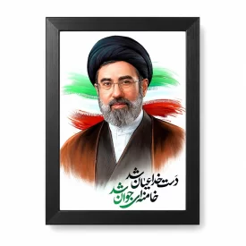 تابلو دکوری مخمل طرح رهبر سید مجتبی