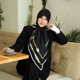 روسری رنگی طرح دار کد 17451