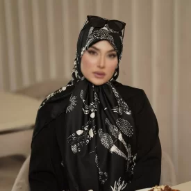 روسری رنگی طرح دار کد 17285