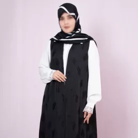 وست بلند مشکی طرح طاووس
