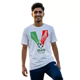تیشرت مردانه آستین کوتاه سفید طرح هفت