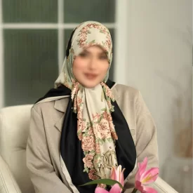 روسری رنگی طرح دار کد 16524