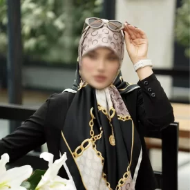 روسری رنگی طرح دار کد 16500