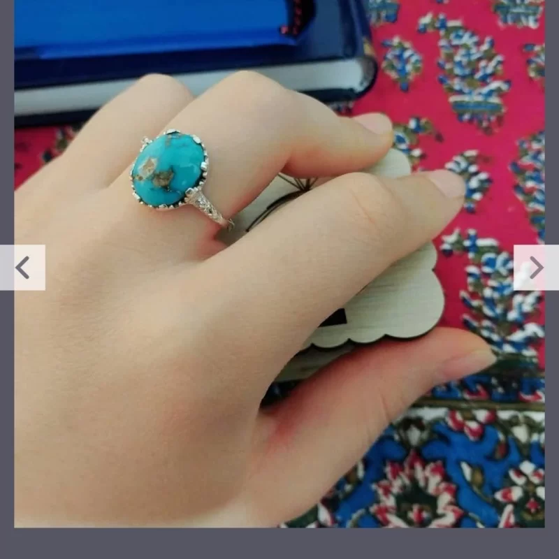 انگشتر نقره مردانه مدل سیترین رکاب اسپرت