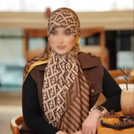 روسری رنگی طرح دار کد 16471