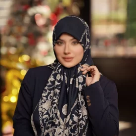 روسری رنگی طرح دار کد 16091