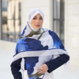 روسری رنگی طرح دار کد 16633