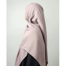 روسری ساده کرپ‌حریر کالباسی خاکی
