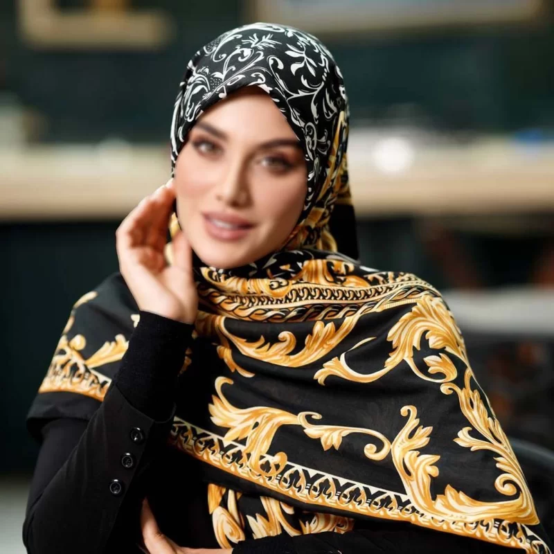 روسری رنگی طرح دار کد 17273