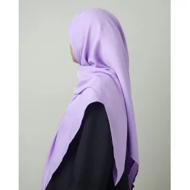 روسری ساده کرپ‌حریر یاسی