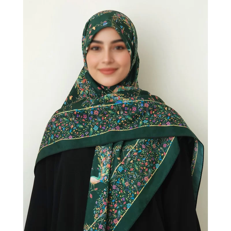 روسری طاووس سبز