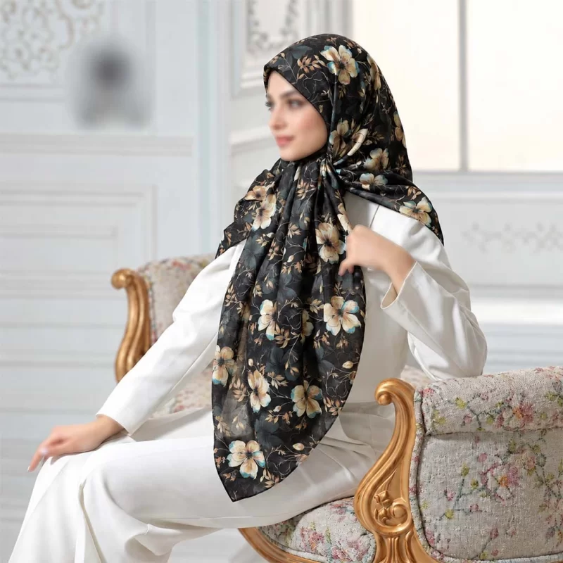 روسری رنگی طرح دار کد 16350