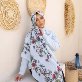 روسری رنگی طرح دار کد 16535