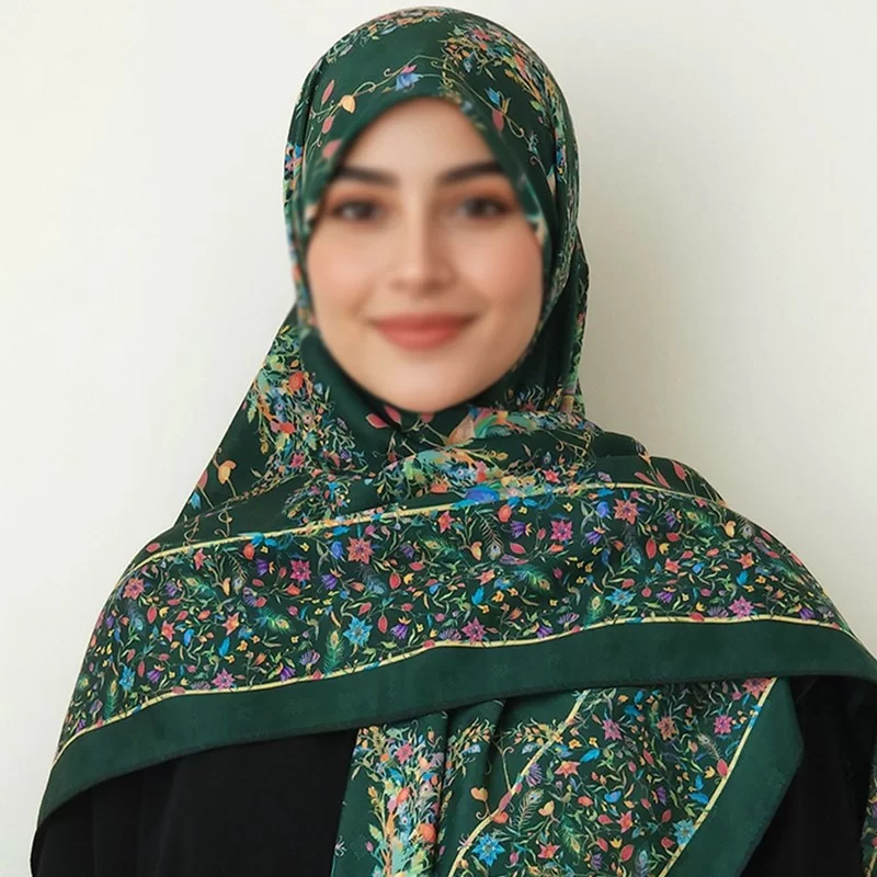 روسری طاووس سبز
