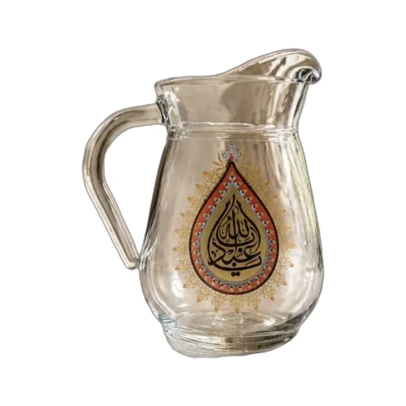 پارچ آب بلور یک لیتر طرح ذکر اباعبدالله (ع) 2 طرف طرح