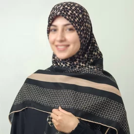 روسری طرحدار مشکات مشکی