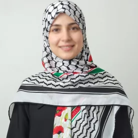 روسریِ طرح سلام سفید