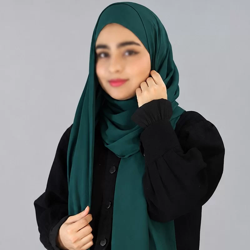 هدشال سبز زمردی ساده