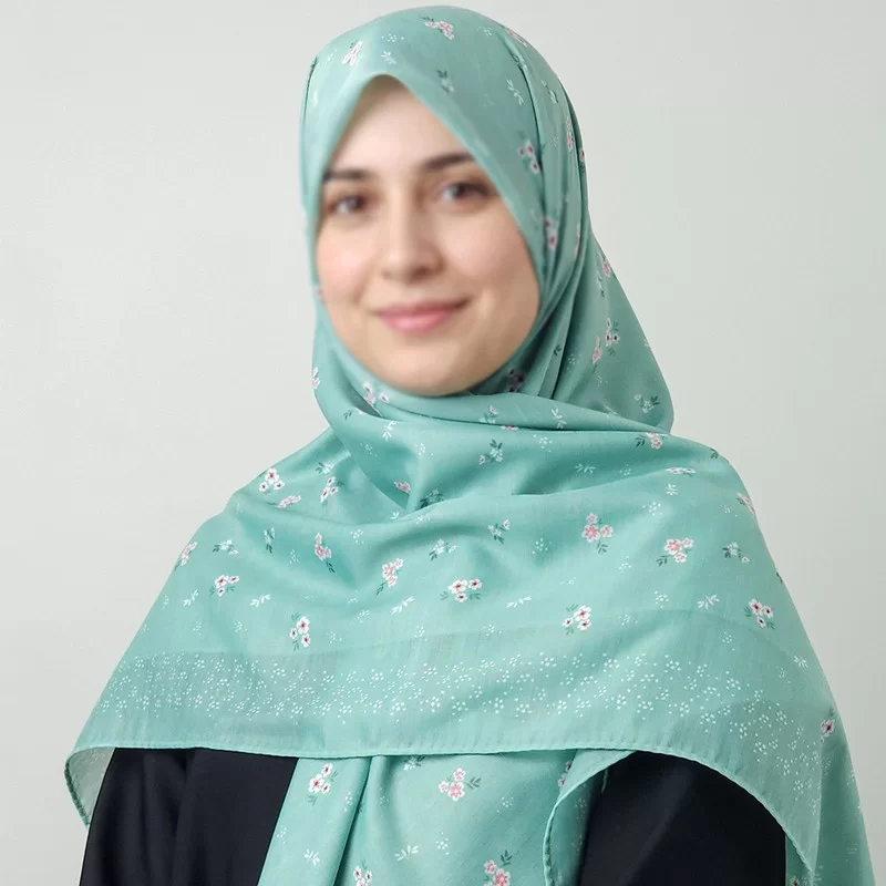 روسری ارغوان سبز دریایی
