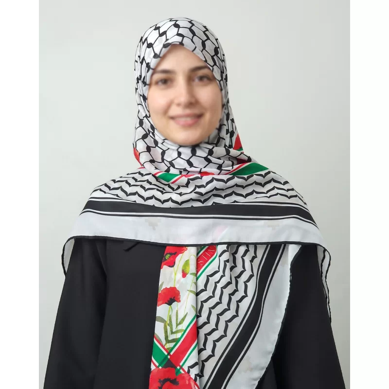 روسریِ طرح سلام سفید