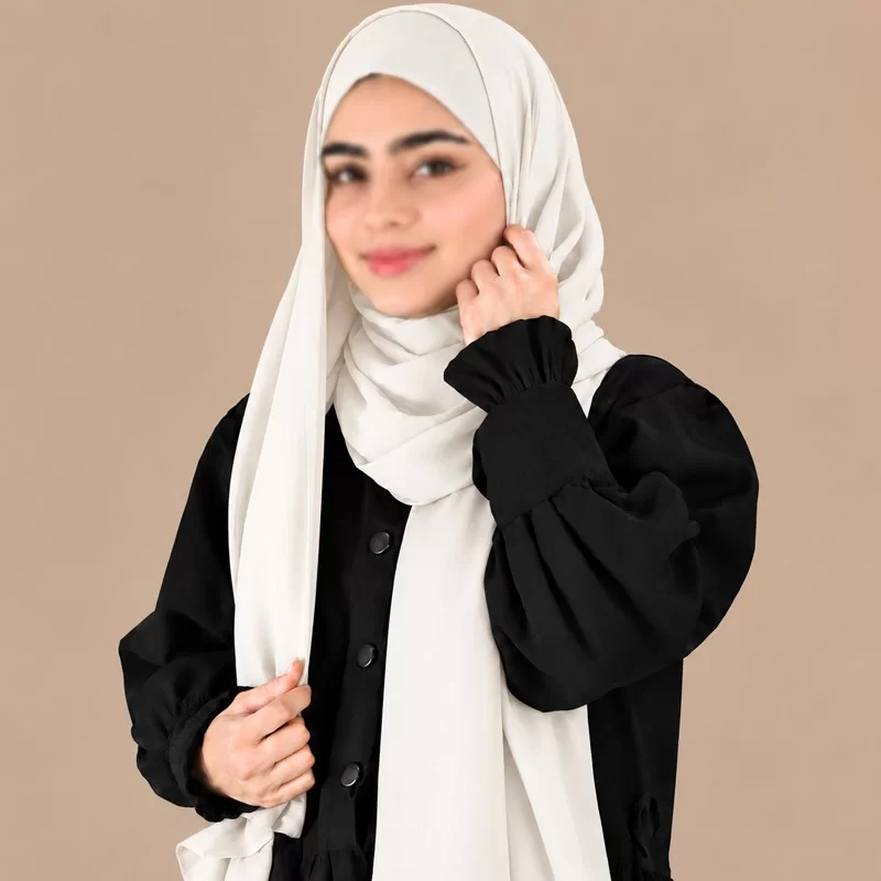 هدشال سفید ساده