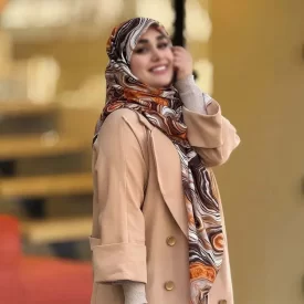 روسری نخ طرح عسل