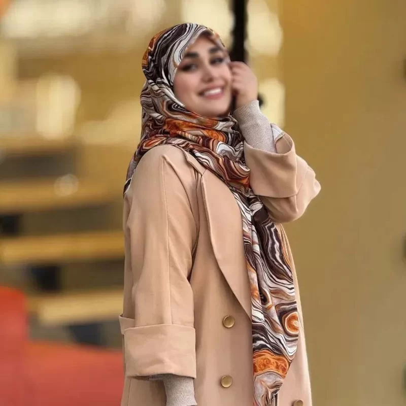 روسری نخ طرح عسل