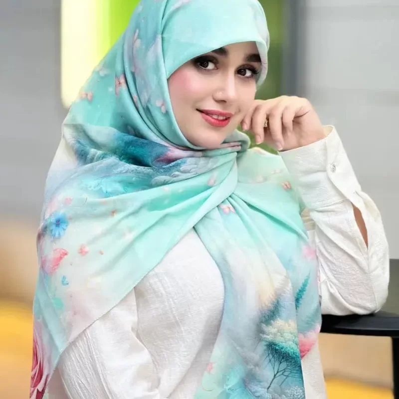 روسری نخ طرح برکه