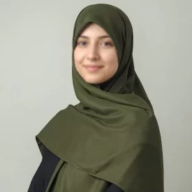 روسری کرپ‌حریر شاین زیتونی