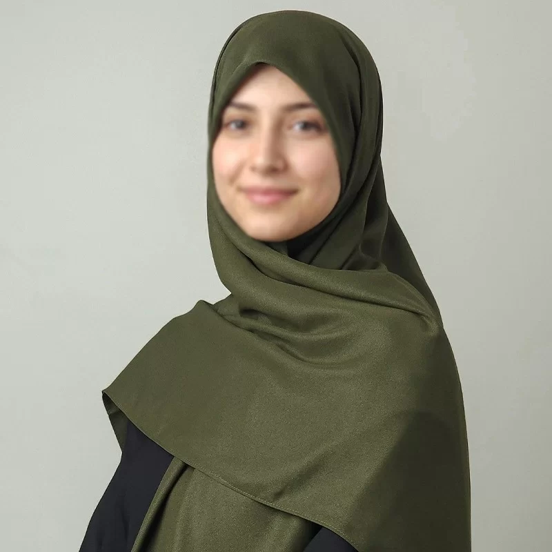 روسری کرپ‌حریر شاین زیتونی