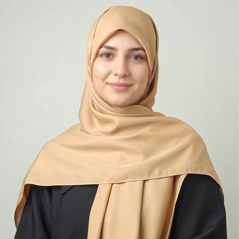 روسری کرپ‌حریر شاین نسکافه ای