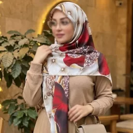 روسری نخ طرح شقایق