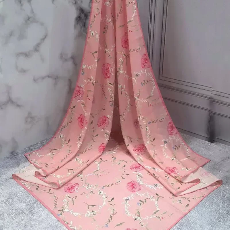 روسری نخ طرح گل گلی