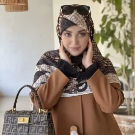 روسری نخ طرح فندی
