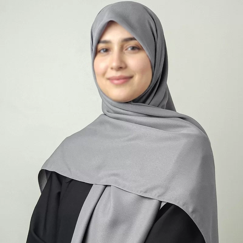 روسری کرپ‌حریر شاین طوسی