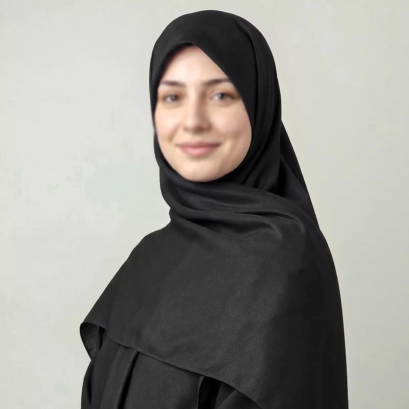 روسری کرپ‌حریر شاین مشکی