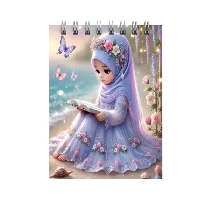 دفترچه یادداشت فنری دخترانه طرح بهشت کد 3