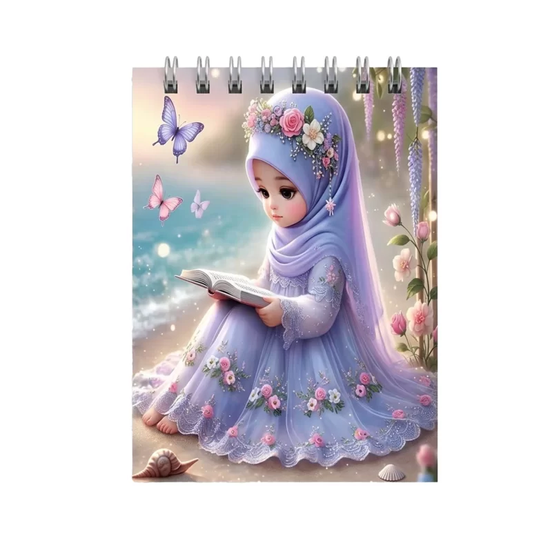 دفترچه یادداشت فنری دخترانه طرح بهشت کد 3