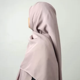 روسری ساده کرپ‌حریر کالباسی خاکی