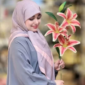 روسری نخ طرح ارکیده