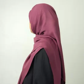 روسری ساده کرپ‌حریر رز مات